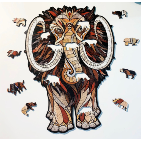 Dřevěné puzzle Mamut